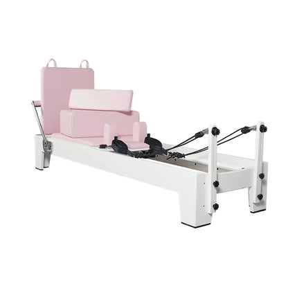 Pilates Reformer Light Wood Tall for Home and Yoga Studio