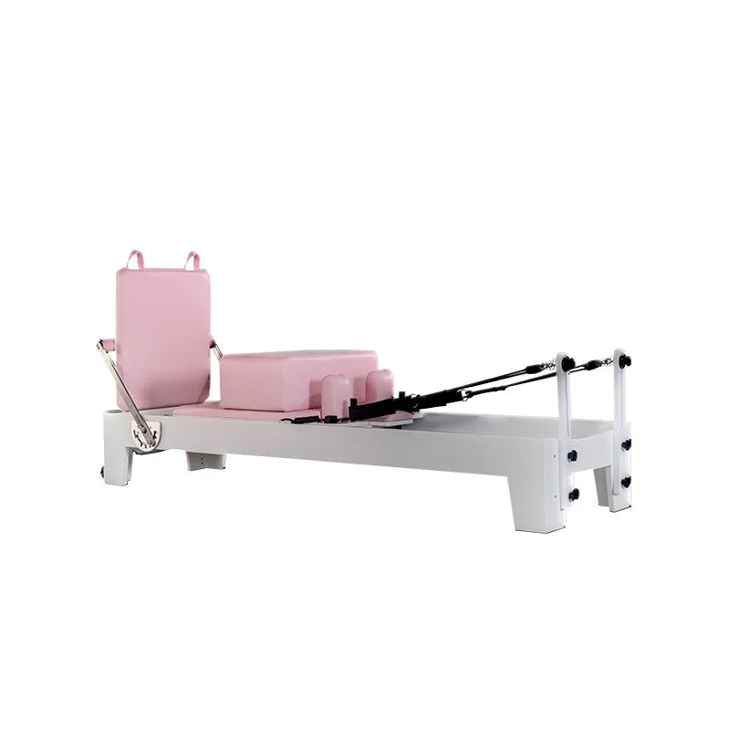 Pilates Reformer Light Wood Tall for Home and Yoga Studio