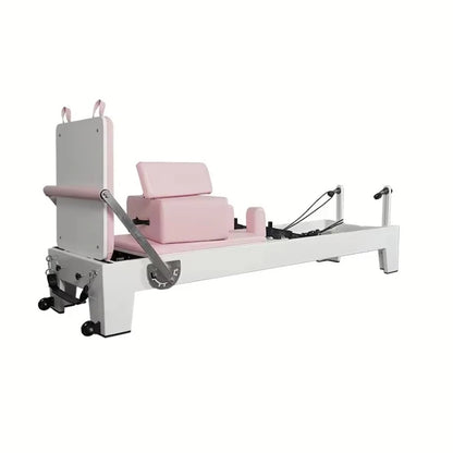 Pilates Reformer Light Wood Tall for Home and Yoga Studio