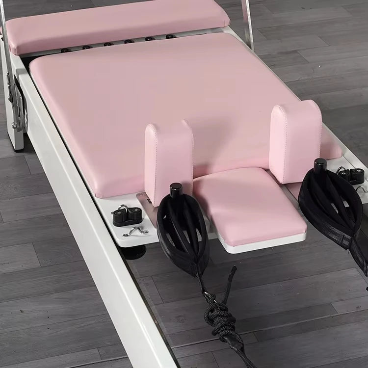 Pilates Reformer Light Wood Tall for Home and Yoga Studio